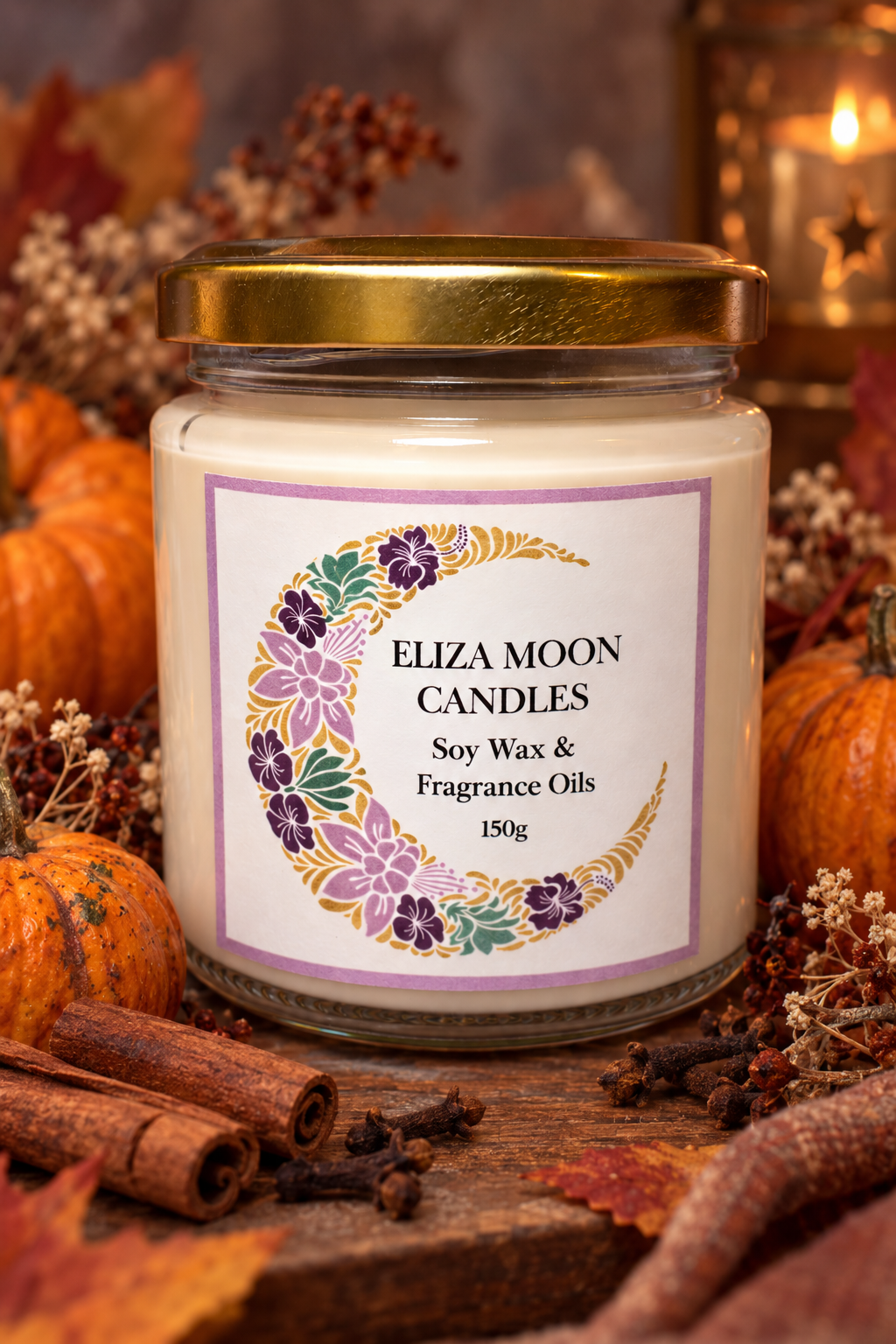 Pumpkin spice soy wax candle