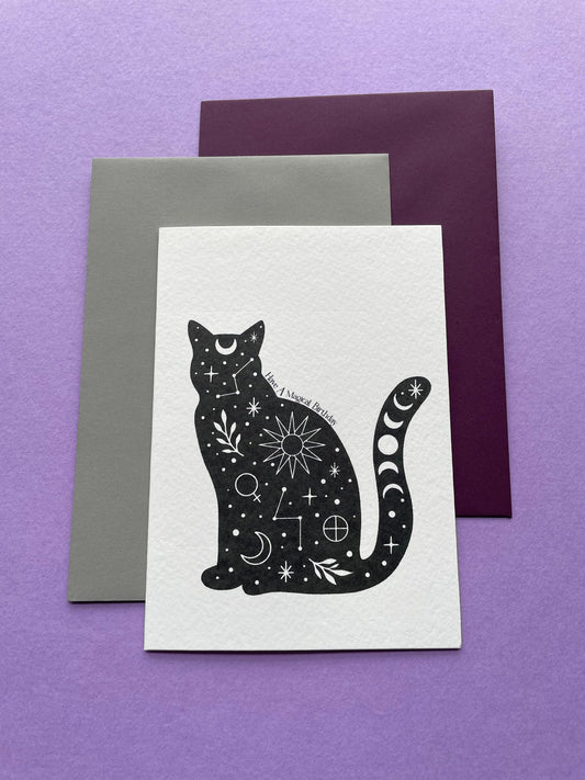 Magical Cat Greeting Card