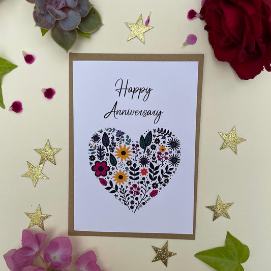 Happy Anniversary Greeting Card | Anniversary Card | Heart Card | Anniversary Gift | Love Card